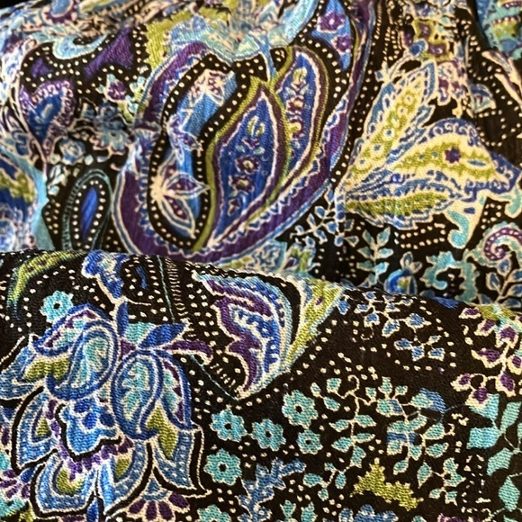 Lascana: Elastic Off the Shoulder (with straps) Blue Paisley Midi Dress- 14 - Picture 6 of 16